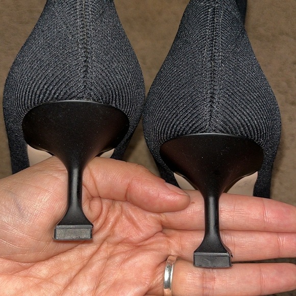 Miu Miu Black Sock Boots Pointed Toe Bootie Black Nero Cromo 37 / 7 - Picture 6 of 13